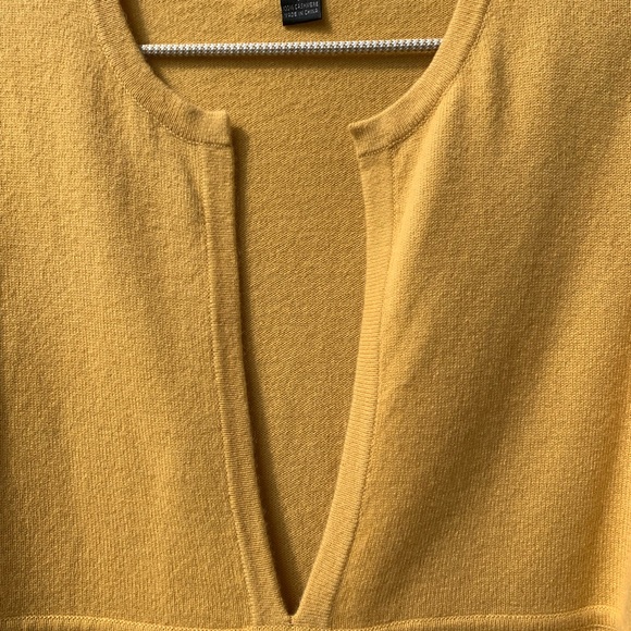 Prive 100% cashmere yellow mustard sweater S - Picture 2 of 14